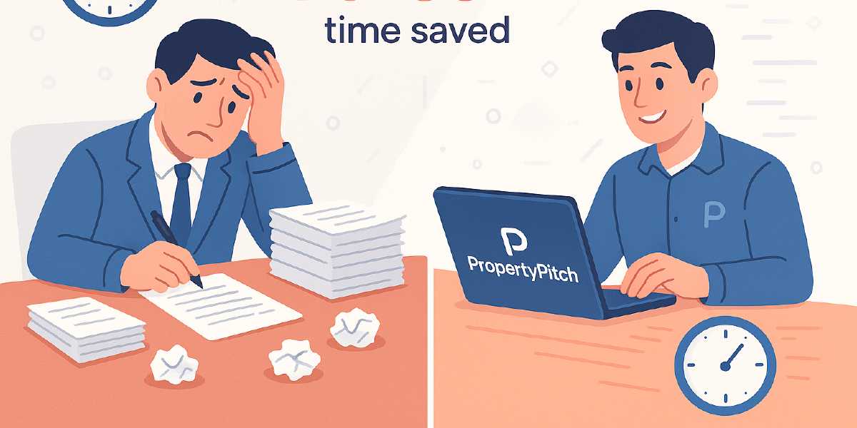 PropertyPitch vs. rédaction manuelle (temps, cohérence, conversion)